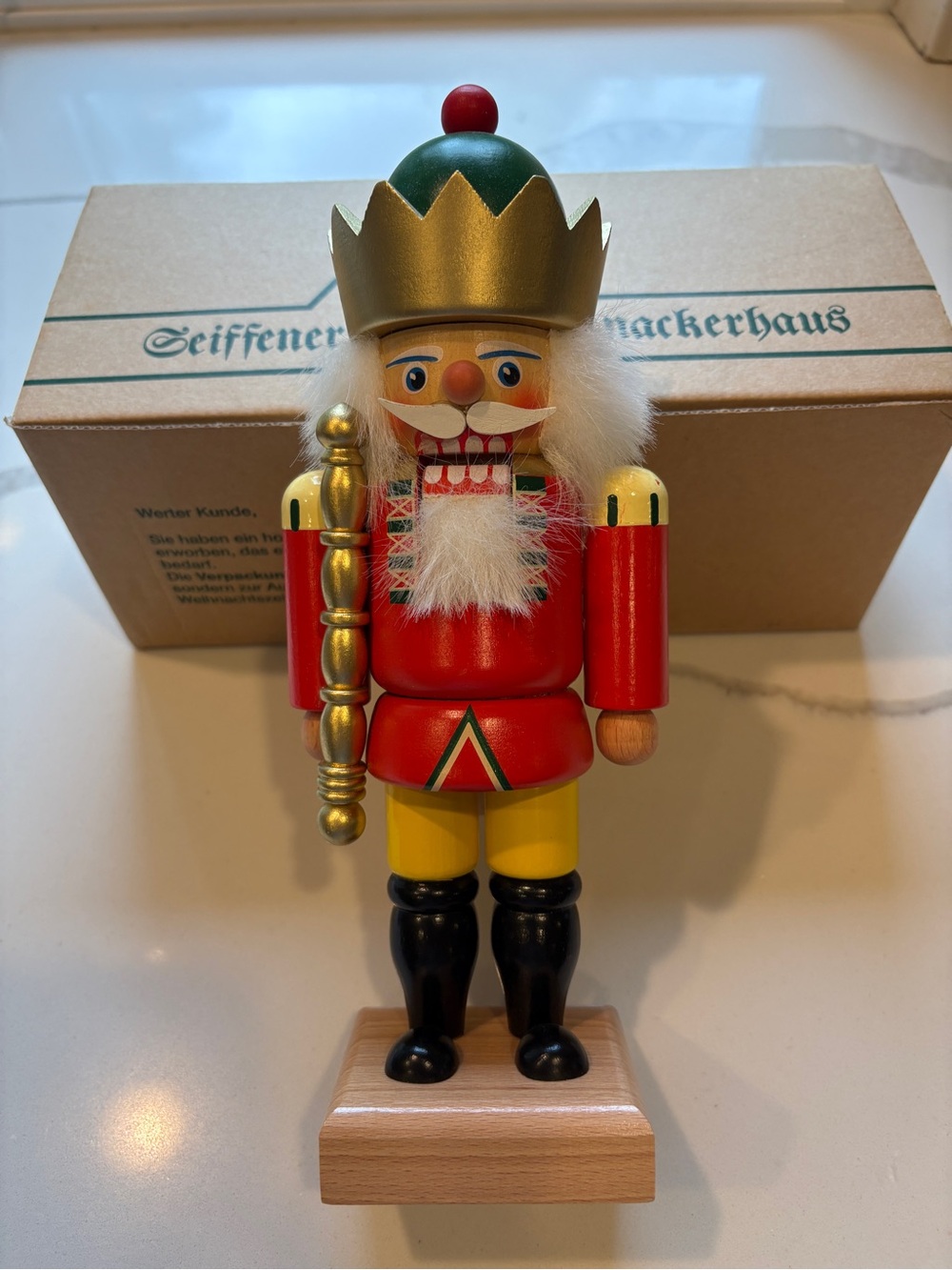 Christian Ulbricht “Small King” Wooden German Nutcracker. NWT